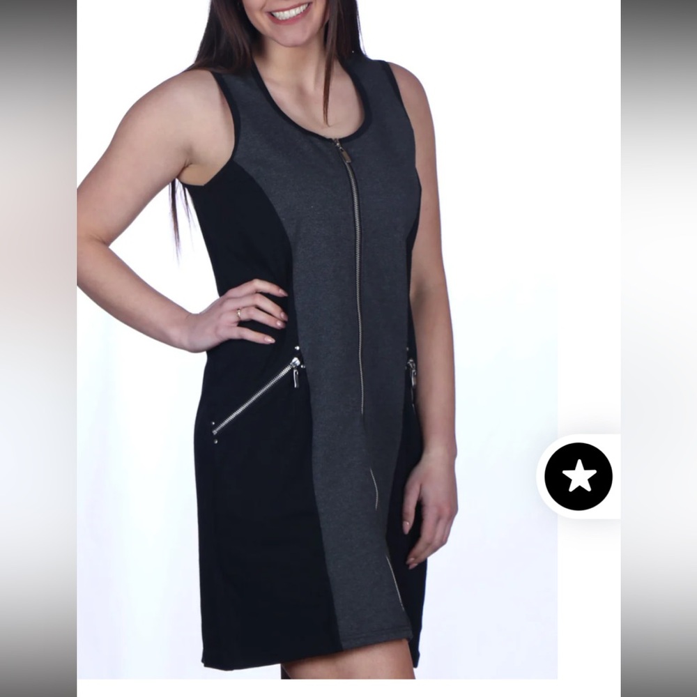 Laurahlavac zip up quilted dress size small NWT